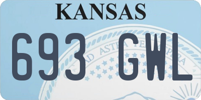 KS license plate 693GWL