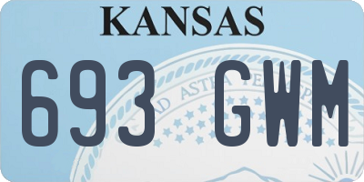 KS license plate 693GWM