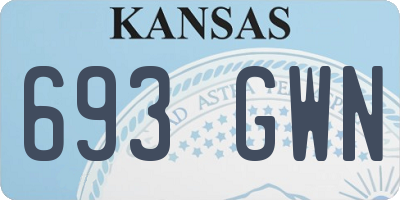 KS license plate 693GWN