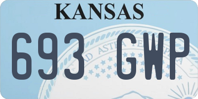 KS license plate 693GWP