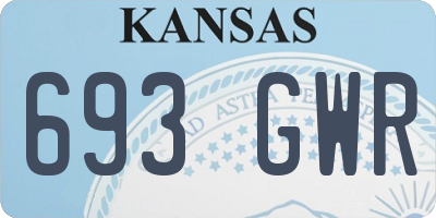 KS license plate 693GWR