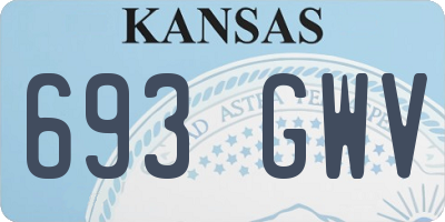 KS license plate 693GWV