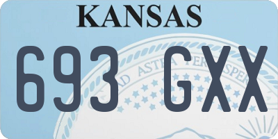 KS license plate 693GXX