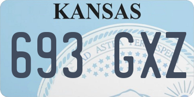 KS license plate 693GXZ