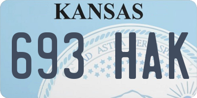KS license plate 693HAK