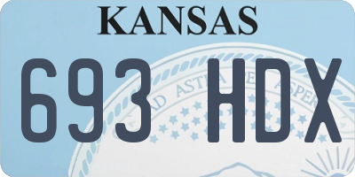 KS license plate 693HDX