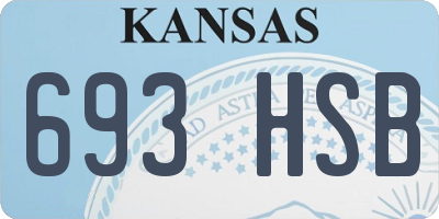 KS license plate 693HSB