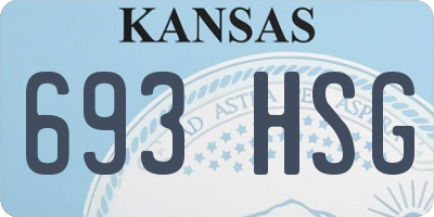 KS license plate 693HSG