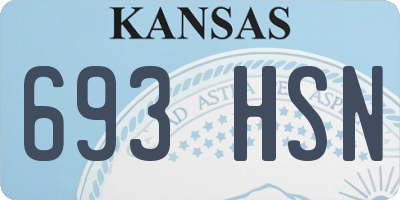 KS license plate 693HSN