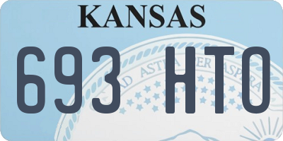 KS license plate 693HTO