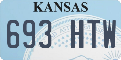 KS license plate 693HTW
