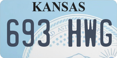 KS license plate 693HWG