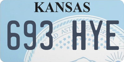KS license plate 693HYE