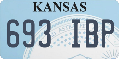 KS license plate 693IBP
