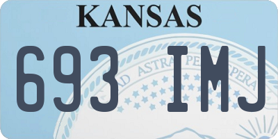 KS license plate 693IMJ