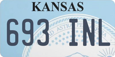 KS license plate 693INL
