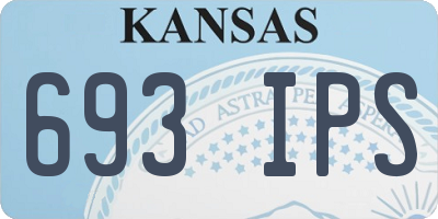 KS license plate 693IPS