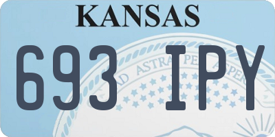 KS license plate 693IPY