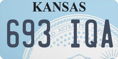 KS license plate 693IQA