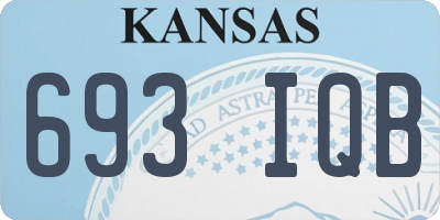 KS license plate 693IQB