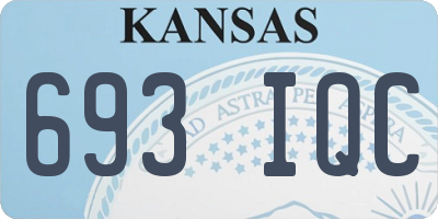 KS license plate 693IQC