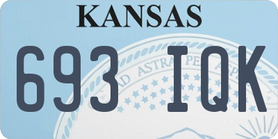 KS license plate 693IQK