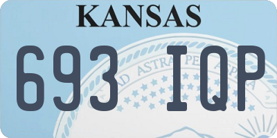 KS license plate 693IQP