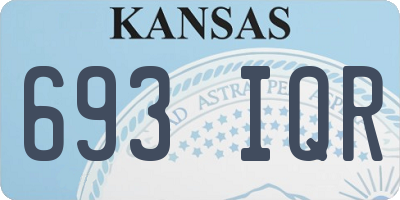 KS license plate 693IQR