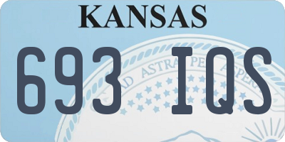 KS license plate 693IQS