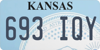 KS license plate 693IQY
