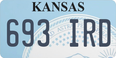 KS license plate 693IRD