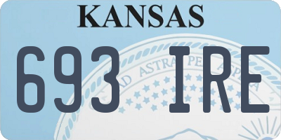 KS license plate 693IRE