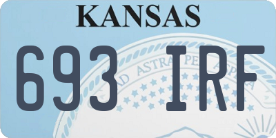 KS license plate 693IRF