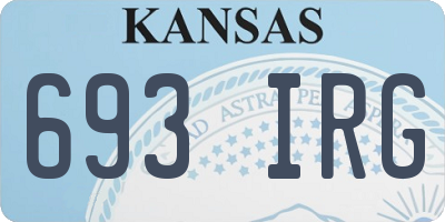 KS license plate 693IRG