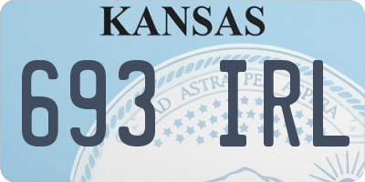 KS license plate 693IRL