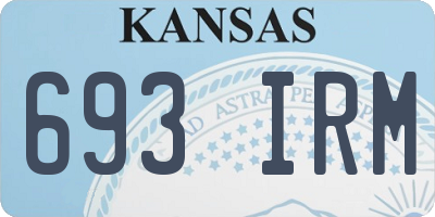 KS license plate 693IRM