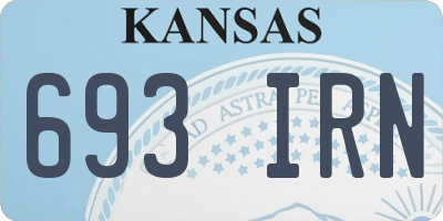 KS license plate 693IRN