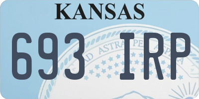 KS license plate 693IRP