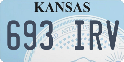 KS license plate 693IRV