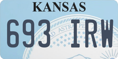 KS license plate 693IRW