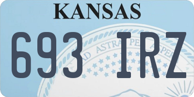 KS license plate 693IRZ