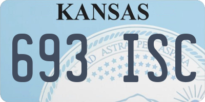KS license plate 693ISC
