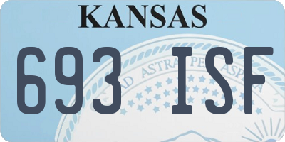 KS license plate 693ISF
