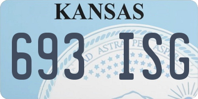 KS license plate 693ISG