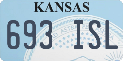 KS license plate 693ISL