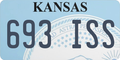 KS license plate 693ISS