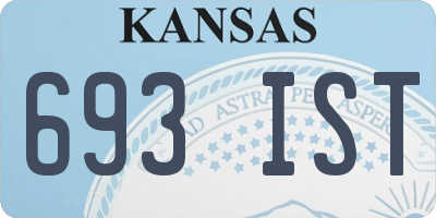 KS license plate 693IST