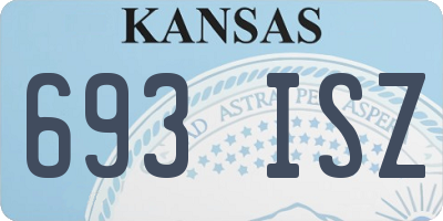 KS license plate 693ISZ