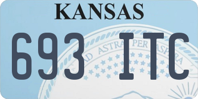 KS license plate 693ITC