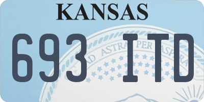 KS license plate 693ITD